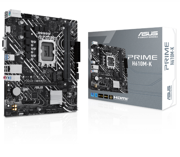 ASUS PRIME H610M-K DDR5 M2 PCIe NVME HDMI PCIe 16X v4.0 1700p mATX